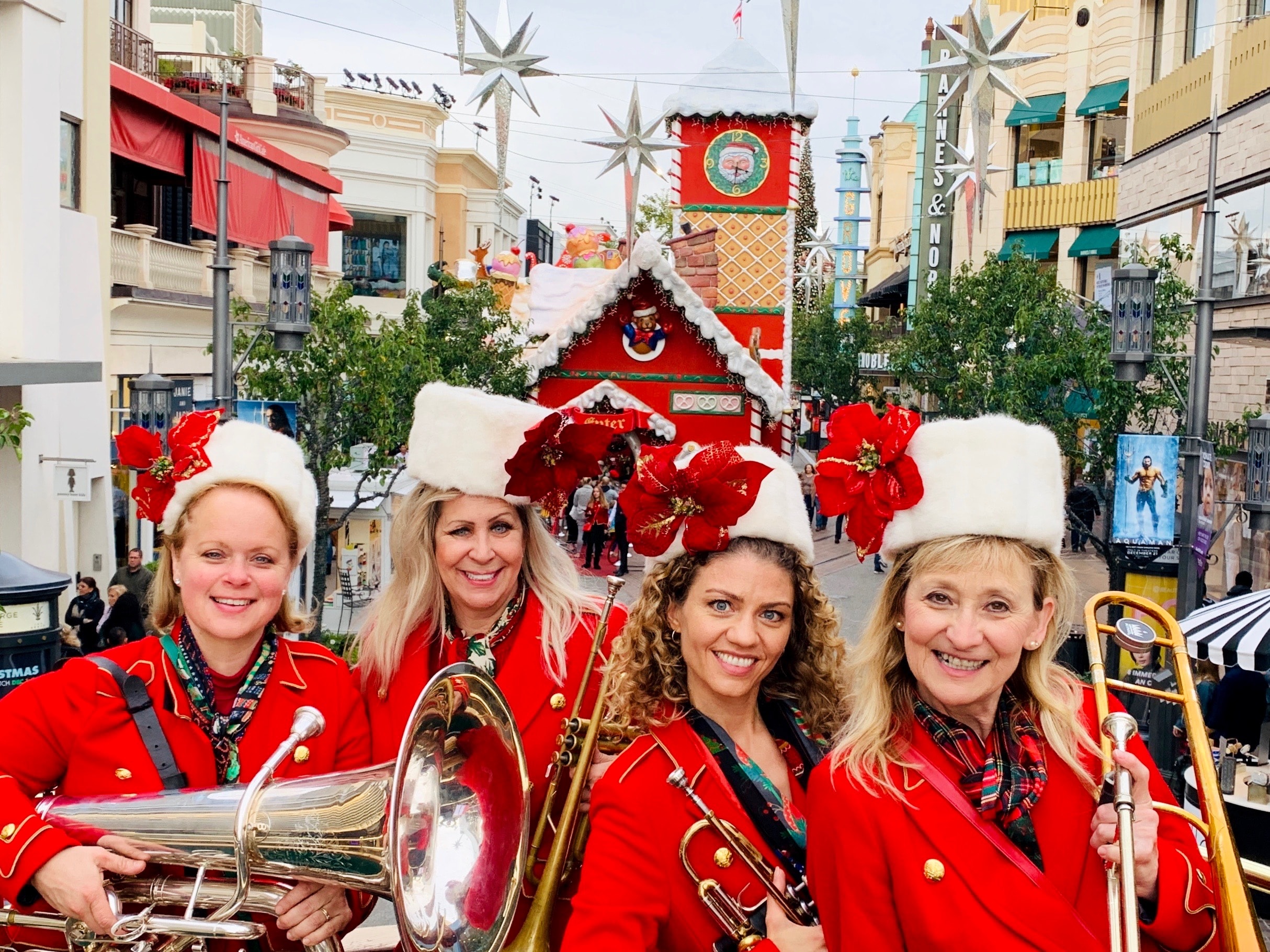 Belle Air Brass holiday parade downtown street